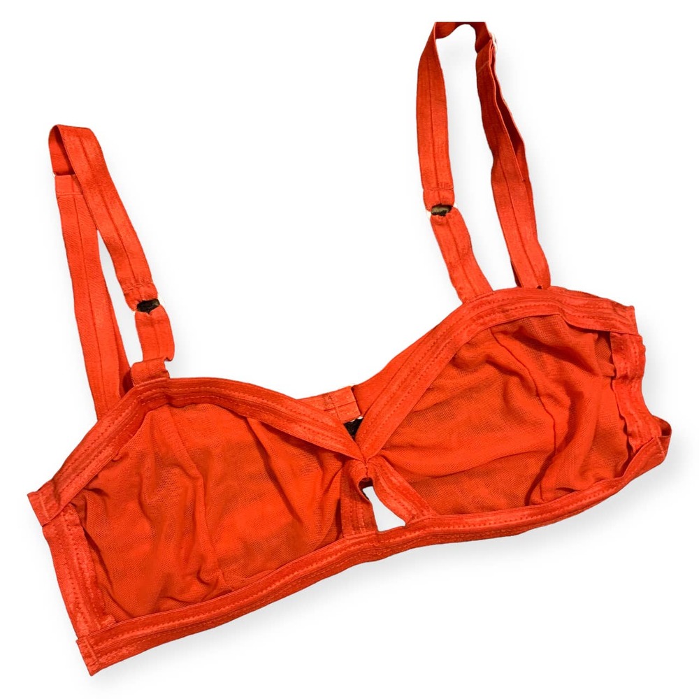 Solstice Intimates 'everyday bralette' in red mesh